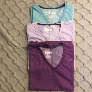 Women's Nike Dri-Fit V Neck tee bundle